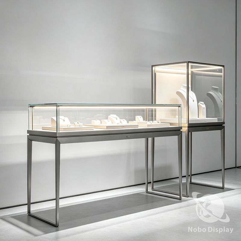 Stainless Highleg Jewelry Cabinet