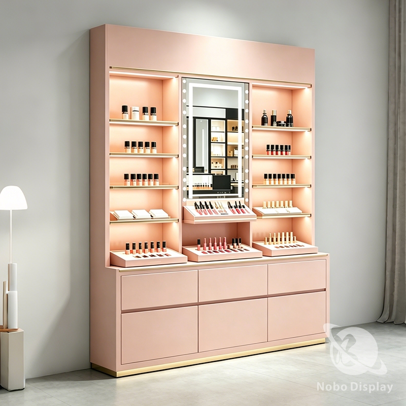 Luxury Cosmetics Wall Display Cabinet